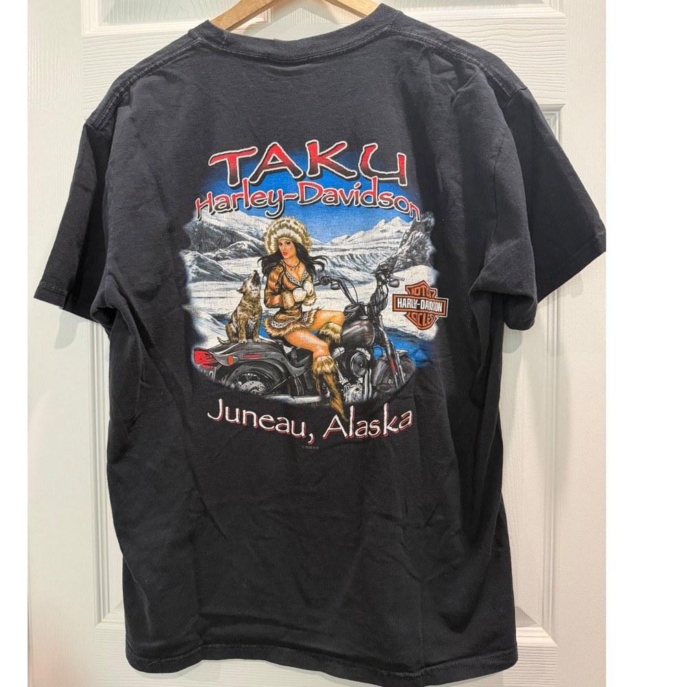 Harley-Davidson Taku Juneau Alaska Graphic T-Shirt Black Mens XL 2011